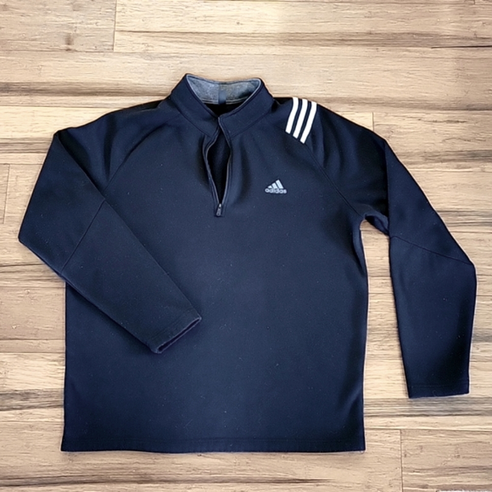 Adidas Mens 1/4 Zip Black Large